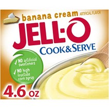 Jell-O Cook Serve Banana Cream Pudding Pie Filling Mix (24 ct Pack 4.6 oz Boxes), 1