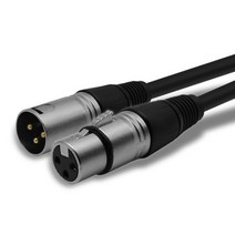 CableMate 캐논(XLR) 마이크 연장 케이블 2m/CM-XF002/6mm 케이블 두께/알루미늄 차폐/캐논XLR(수)-캐논XLR(암)/연동선/하울링및 노이즈 최소화
