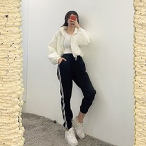 VANANA2 여성 베이직 기모 투라인 두줄 데일리 트레이닝 조거 팬츠