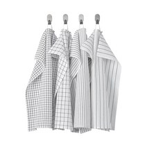 이케아 정품 RINNIG 린니그 행주 4P, 화이트그레이