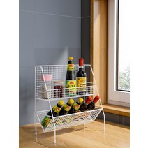 사무실 업소 간식 진열매대 진열대, 화이트 더블 레이어 미디엄-비스듬한 지불