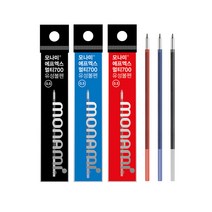 모나미 플립3 리필심 0.5mm 검정, 3개