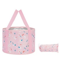 스카이에녹 써니네 초간편 휴대용 족욕기 11 단열재 리틀 핑크 플라워 30 x 20 cm 1개