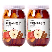 허밍테이블 애플시나몬청 (유기농원당 수제청)청송사과, 500g, 2개