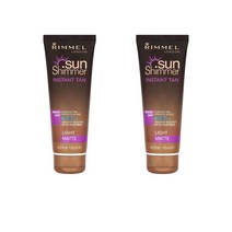 워시오프 인스턴트 매트 태닝 125ml Rimmel London Sunshimmer Instant Tan, 2팩