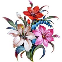 인테리어스티커 시트지 3 Ratels QCF47gorgeous 꽃다발 가정 장식 소품 데칼 냉장고 화장실, [02] 20cm(7.87 inch), [02] QCF47-14