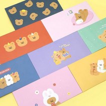 핑크풋 편지 봉투 용돈 기프트 카드 1매 랜덤 B, 상세페이지 참조, 상세페이지 참조