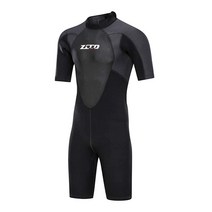 ZCCO 남성용 잠수복 1.5mm 프리미엄 네오프렌 백 지퍼 쇼트 다이브 스킨 스피어피싱 스노클링 서핑 카누 스쿠버 다이빙 수트(L), 3MM