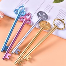 열쇠볼펜 잘써지는 중성펜 선물용 얇은 볼펜 특이한 키 모양 필기감좋은 학용품 젤펜 다이소, 6. 클로버 블루