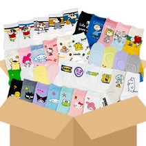캐릭터 양말 랜덤박스 10족/20족 세트 발목 중목 장목 짱구 스누피 산리오 디즈니