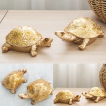 풍수 황금 거북이 2P 대 3257 돈들어오는장식 거북이장식품 식당개업선물 거북이장식품 돈들어오는장식, 대(3257)