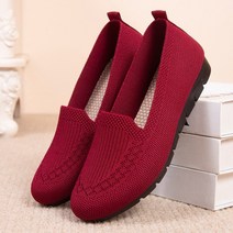 발볼넓은로퍼 임산부신발 굽있는로퍼 여성 여름 캐주얼 메쉬 통기성 플랫 여성 컴포트 양말