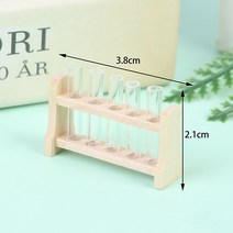 우드슬랩식탁 테이블 1세트 실험실 유리 테스트 튜브 나무 랙 1:12 Dollhouse Miniature Accessory Decorat, 한개옵션0