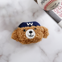 사운즈박스 에어팟 1 2 3 프로 강아지 인형 모자 뜨개질 케이스, 에어팟3세대