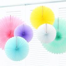 (주)파티해 페이퍼휠 장식세트 6개입, 파스텔