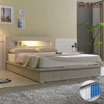 [가이온] 애니 평상형 LED 침대 SS 7존 포켓매트리스