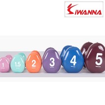 [바디포유] IW PVC 삼각아령 덤벨 세트 (2개) 1kg 2kg 3kg 4kg 5kg