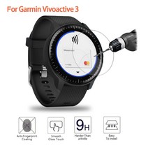 리모컨 가전제품 원격 Garmin Vivoactive 3 용 울트라 클리어 강화 유리 화면 보호기 필름 가드 시계 디스, 한개옵션0
