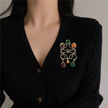 크리 에이 티브 디자인 맞춤 틈새 패션 코트 장식 브로치 여성 하이 엔드 기질 한국어 스타일 브로치