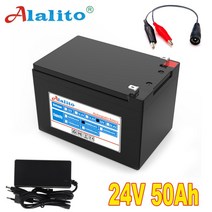 딥싸이클배터리 캠핑용 차량용 산업용 Alalito고용량 6S 24V 60Ah 18650 배터리 팩 리튬 이온 252V 60000mA, 02 50000mAh