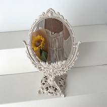 여자 여성 감성 엔틱 탁상 거울 유럽풍 인테리어 빈티지, 엔틱탁상거울