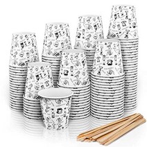 CupCup 140 에스프레소 종이컵 110ml 나무 젓가락이 있는 커피용 -19668, 280