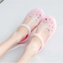 ZZJJC 샌들 여 젤리 소프트 아웃백 샌들 비치 슈즈