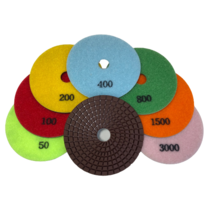 4인치 습식 세라믹패드 다이아몬드패드 석재연마 폴리싱 패드 [습식/WET], #1500, 1개