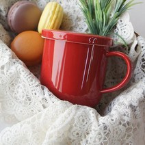 도매공간 W7C3C9E 이 들어있는 에이바 티망 컵 300ml 4color 머그 뚜껑 도자기, 도매공간 브라운