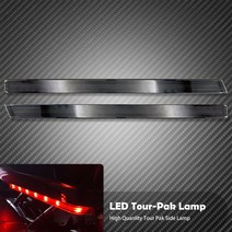 할리 호환 용품 오토바이 투어 팩 액센트 사이드 패널 LED 라이트 할리 글라이드로드 FLHR Trike 2006-2021, 01 Side light