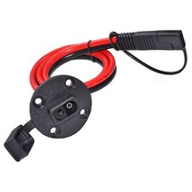 SAE 소켓 측벽 포트 비바람에 견디는 범용 SAE 커넥터 10AWG 60cm 30A 오토바이 태양열 발전기 배터리용 S, 한개옵션0