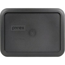 유리 접시를위한 Pyrex 7210-PC 장방형 3 컵 목탄 회색 저장 뚜껑