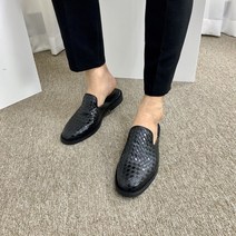 남자 블랙 더블 격자 블로퍼 (3cm)