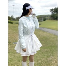 여성골프우비 방수100% 골프레인코트 여자바람막이 기능성, 화이트