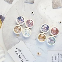 트루픽 [듀오풀 정품] 영롱 프리미엄 글리터 파츠 반짝이 페이스 메이크업 네일아트 크리스마스 파티 연말파티 신년회 송년회 홈파티, 영롱 글리터 세트 (4개), 은하수 글리터 세트