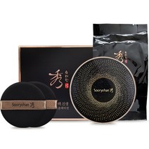 수려한 블랙 진생 쿠션 본품15g+리필15g, 1개, 21호