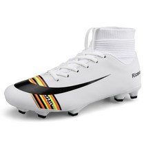 풋살화 끈없는 인조잔디 성인 미끄럼방지 풋살 축구화 남자 프로 신발 fgtf 높은 발목 운동 롱 스파이크 미끄럼 방지 클리트 부츠 chuteira futsal