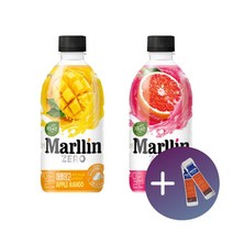 웅진식품 자연은 더말린 제로 500ml 2종(애플망고 10p+자몽 10p) / 총 20페트 + 사은품 이디야 마일드 2T