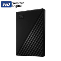 Western digital wd my 여권 외장 하드 드 1tb 2tb 4tb 휴대용 하드 디스크 wd 백업 웨어 암호 보호 hdd, 검은색