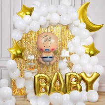 BABY 이니셜 풍선 로즈 32inch 대형 아기 베이비 샤워 셀프 만삭 사진 소품, 이니셜풍선 32inch BABY - 골드
