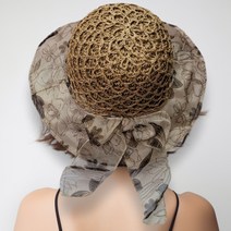 여름 가을 고급 중년여성모자 페이퍼모자 자외선차단 여자 라피아햇 버킷햇 벙거지모자