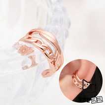 볼드 예쁜 알러지안심 라인 선물 이어커프 핑크골드 여자 데일리 귀찌 로즈골드 기본 베이직