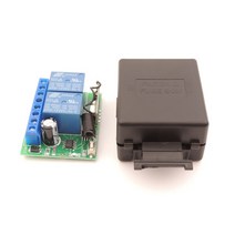 2ㅣ무선 스위치 DC 12V 2CH 미니 릴레이 모듈 및 433MHz Rf 송신기 원격 제어 차고 커튼 모터 조명 가전, 02 1 Receiver