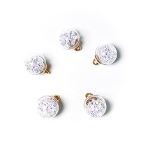 별 폼폼 유리볼 펜던트 팔찌 목걸이 마스크스트랩 악세사리 팬던트, O링 8mm＋끈50cm(랜덤컬러)