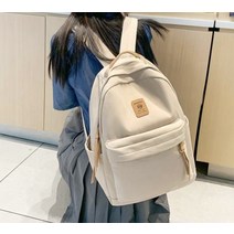 심플 캔버스백팩 새학기 등교가방 가벼운백팩