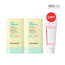 [네오젠] [ 써메딕+] 세라마이드 선스틱 1+1 +(증정) 카밍시카폼 (50ml), 상세 설명 참조