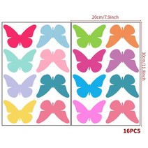 레인보우 컬러 도트 나비 스타 벽 스티커 아이 방 어린이 홈 장식 데칼 이동식 DIY 비닐, [03] BF 20cmX30cmx2pcs