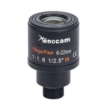 Xenocam HD 5.0메가픽셀 25mm IR CCTV 렌즈 1/2인치 HD IP AHD CCTV 카메라 렌즈 F2.4 M12 마운트 고정 아이리스 최대 50m 긴 시야 거리, 6-22mm