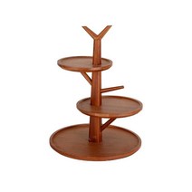 홈파티 과일 선반 떡 상 커피 접시 브런치 촬영 그릇, 3단 홈파티 과일 선반