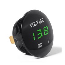 DC 12V-24V 자동차 차량용 바이크 오토바이 방수 LED 패널 디지털 전압계 디스플레이 수정, 04 Green light